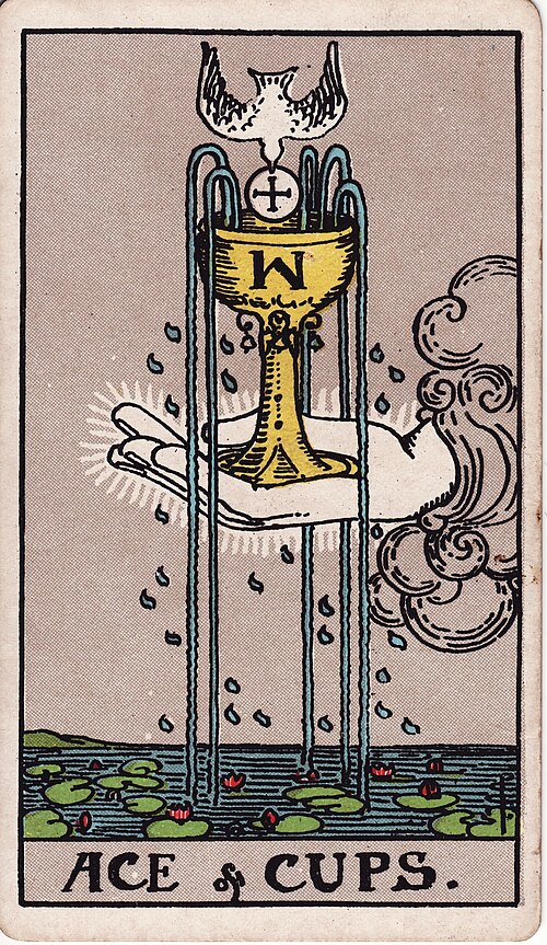 The Ace of Cups tarot card