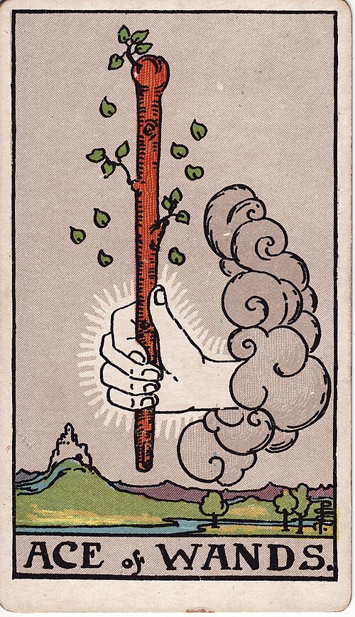 The Ace of Wands tarot card
