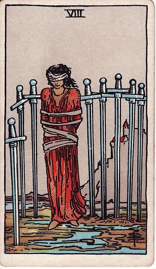 The Eight of Swords tarot card