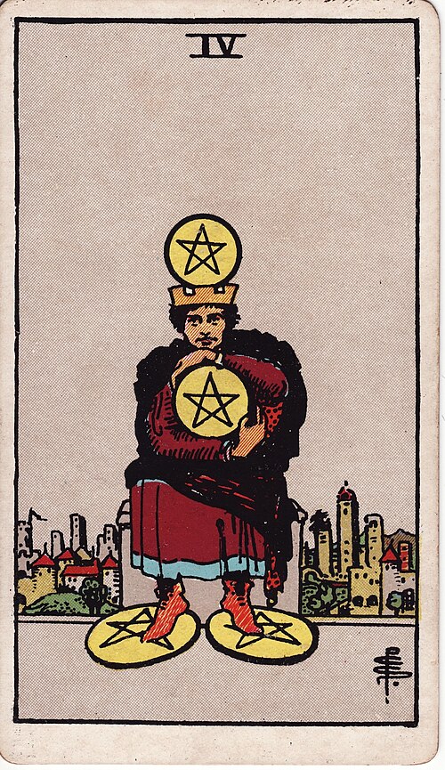 The Four of Pentacles tarot card