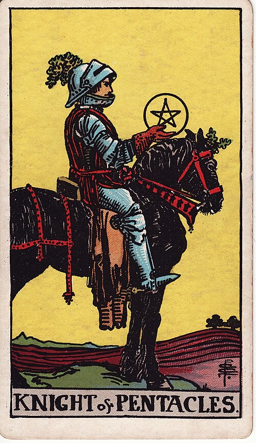 The Knight of Pentacles tarot card