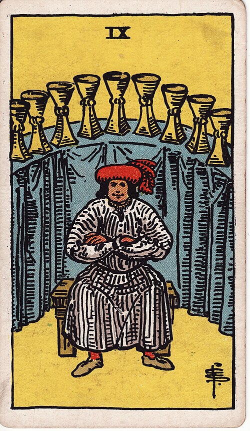 The Nine of Cups tarot card