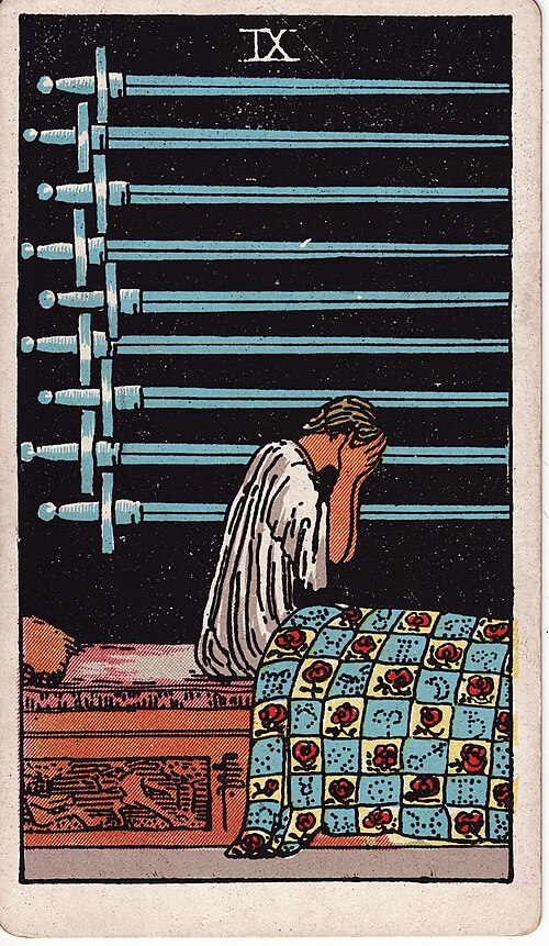 The Nine of Swords tarot card