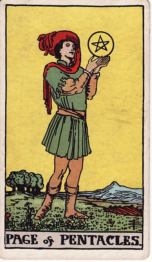 The Page of Pentacles tarot card