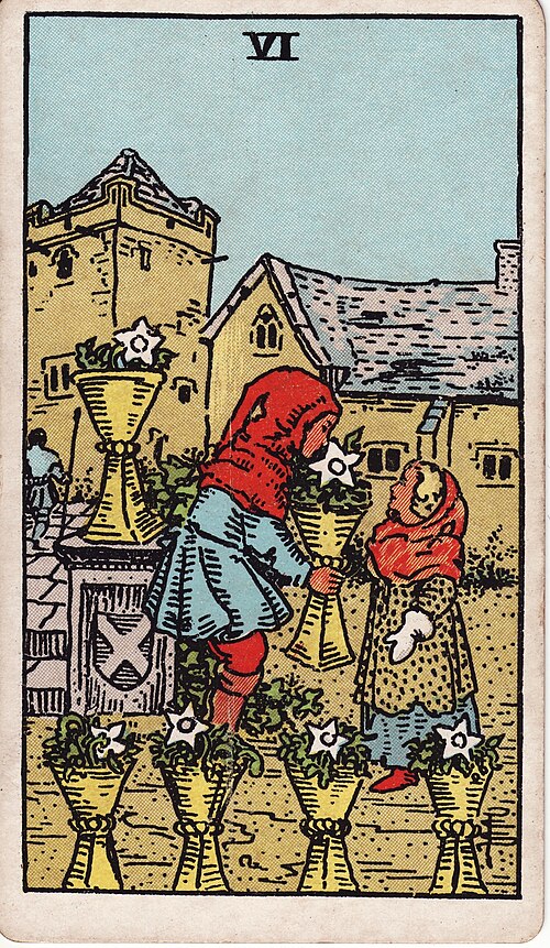 The Six of Cups tarot card