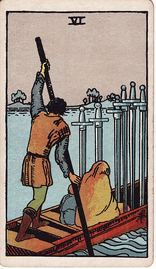 The Six of Swords tarot card