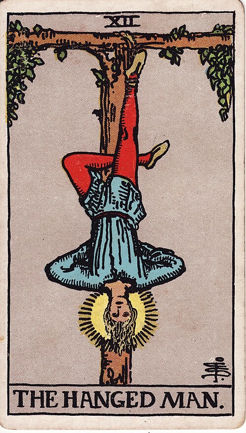 The The Hanged Man tarot card