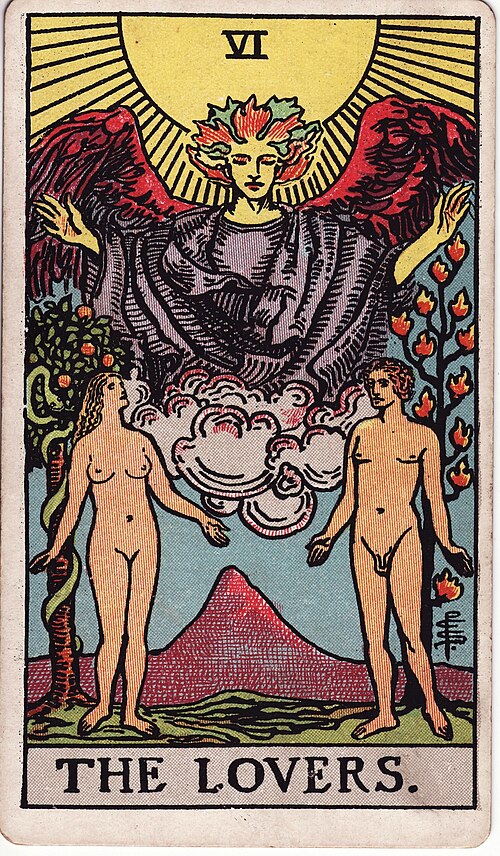 The The Lovers tarot card