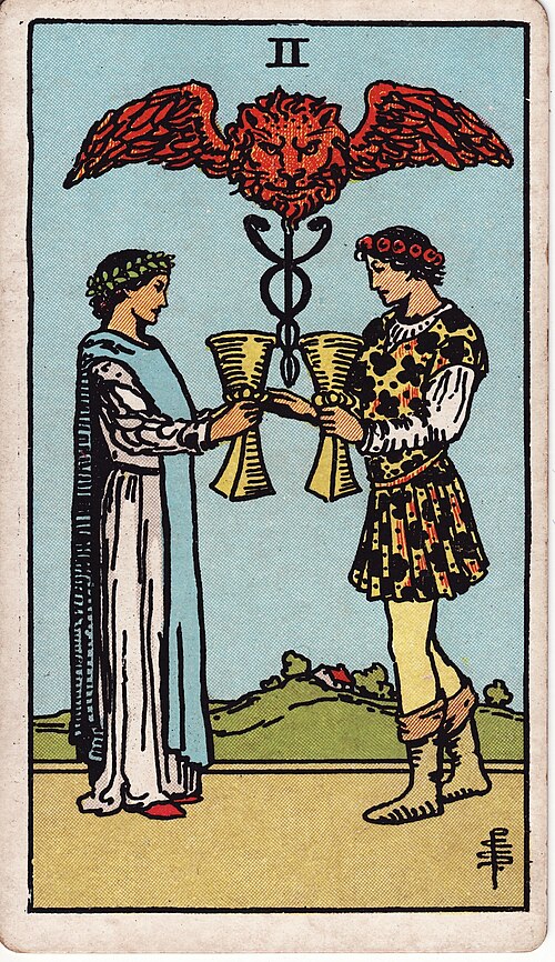 The Two of Cups tarot card